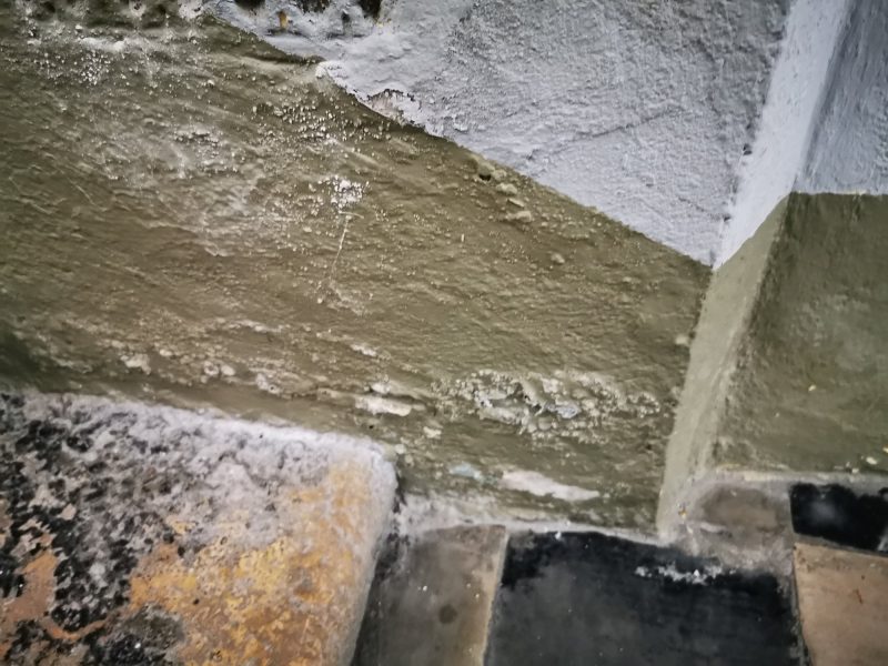 Badigeons soufflés par cristallisation des sels au conservatoire Montélimar traité par Mur-Tronic