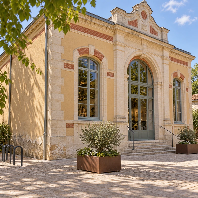 Édifice public en pierre, mairie ou patrimoine communal soumis à l'humidité structurelle
